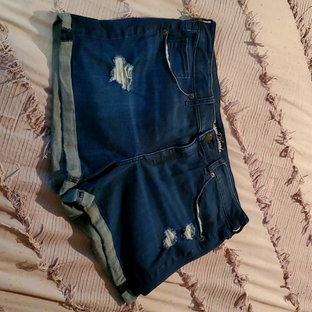 Distressed Jean Shorts